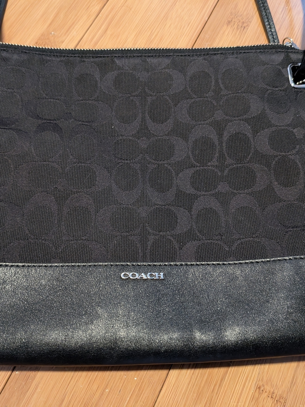 Coach Black Signature Canvas Crossbody Bag - Picture 2 of 6